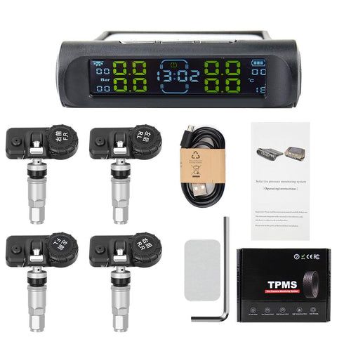 Solar TPMS Car Tire Wireless Pressure Sensor Monitoring System-AM00159-Veeddydropshipping