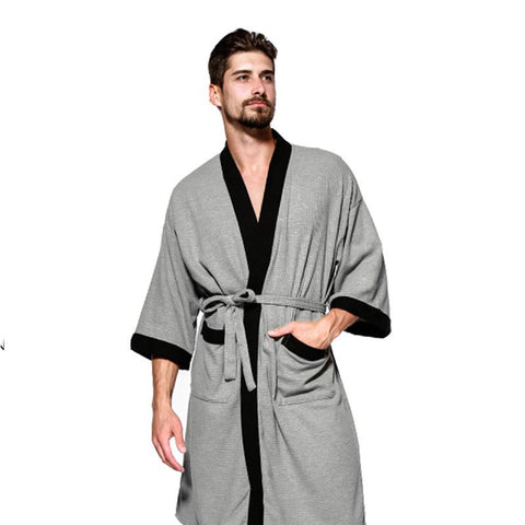 Summer Spring Men Bathrobe 8XL Bust 140cm 7XL 6XL Sleepwear Pajama-MF01570-Veeddydropshipping