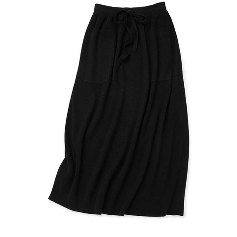 Cashmere skirt ladies high waist stretch skirt-WF00401-Veeddydropshipping