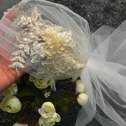 Wedding Accessories Floral Bridal Veils-WF01450-Veeddydropshippin