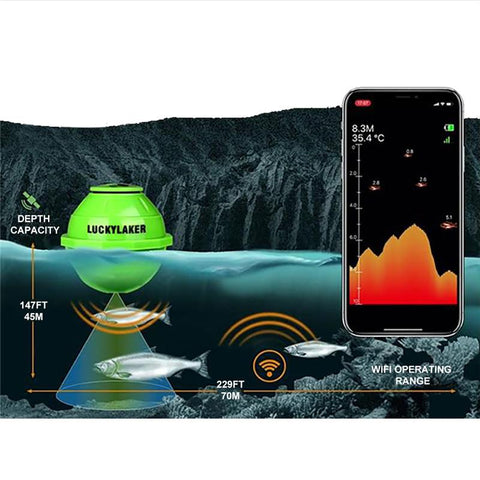 Sonar Wireless WIFI Fish Finder 70M Echo Sounder Detect Finder fishing -OS00316-Veeddydropshipping