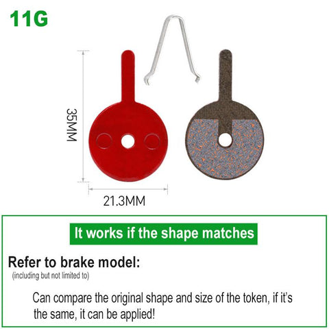 1 Pair Bicycle Disc Brake Pads Semi-Metallic Hydrauli Disc Brake-AM00173-Veeddydropshipping