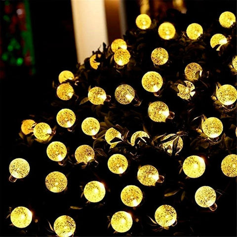 Solar String Lights Outdoor 60 Led Crystal Globe Lights with 8 Modes Waterproof-TI00917-Veeddydropshipping