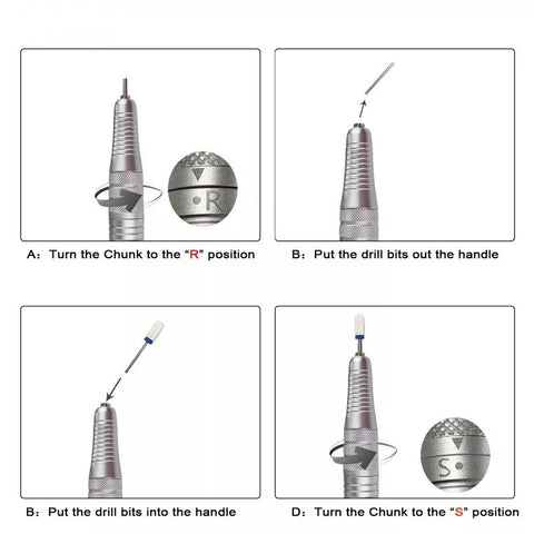 Machine Rechargeable Pedicure Set with Ceramic Drill bits Tools-BH01067-Veeddydropshipping