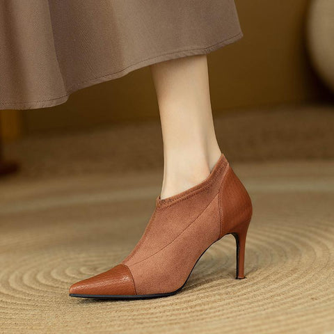 Women Spring Autumn Sexy Stiletto Heel Pointed Toe Bare-BS00996-Veeddydropshipping