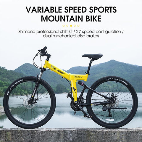 Foldable 27.5 Inch Mountain Bike 27 Speed BMX MTB Bicycle Men Women Shock -OS01070-Veeddydropshipping