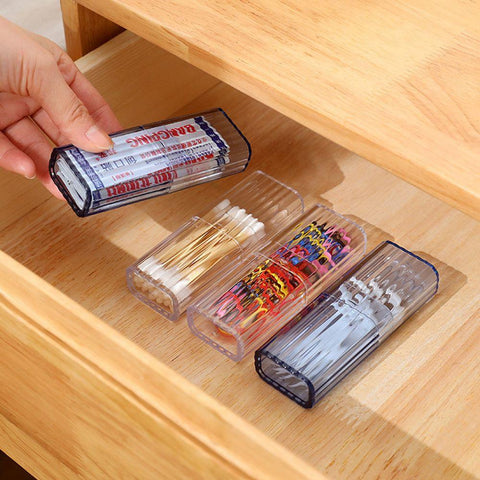 Bathroom Travel Clear Dust-proof Toothpick Container-HA00806-Veeddydropshipping