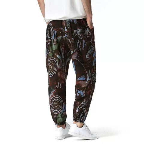 Cotton Linen Sport Joggers Casual Trouser-MF00632-Veeddydropshipping