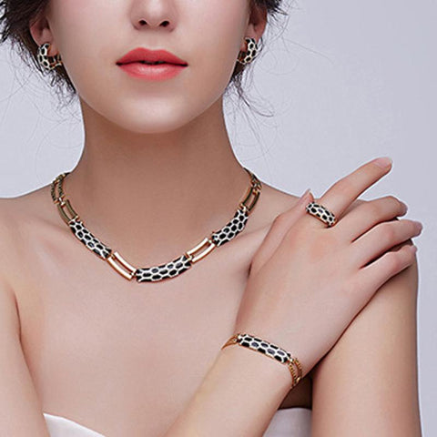 Dubai Costume Luxury Bridal  Beads Jewelry Set  -JW00318-Veeddydropshipping