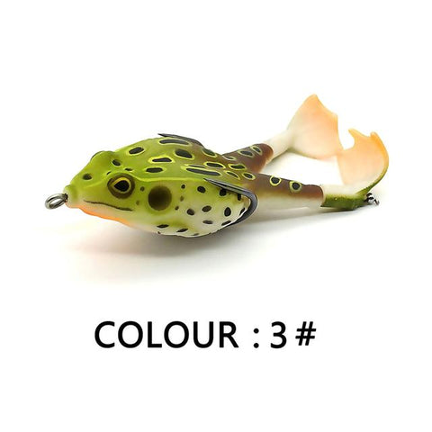 Frog Type Topwater Lure Silicone Thunder Fishing Lure 8/9/10 CM Double Propeller Soft -OS00384-Veeddydropshipping