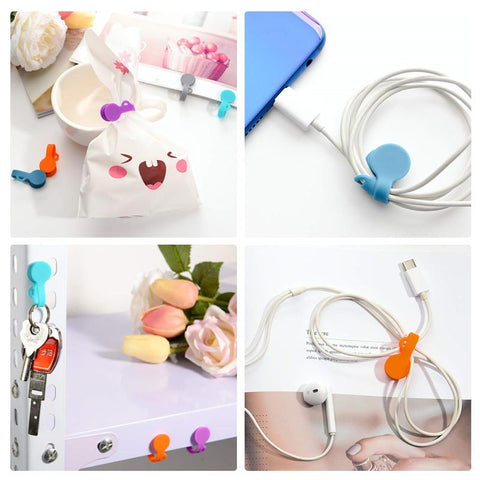6 pcs Magnetic Cable Clips Magnetic Cable Organizers Twist Ties Earbuds Cords Winder USB Cable-PA00850-Veeddydropshipping