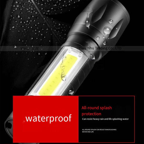 USB Rechargeable LED Flashlight Use Powerful T6 lamp beads 100 meters lighting-TI00779-Veeddydropshipping