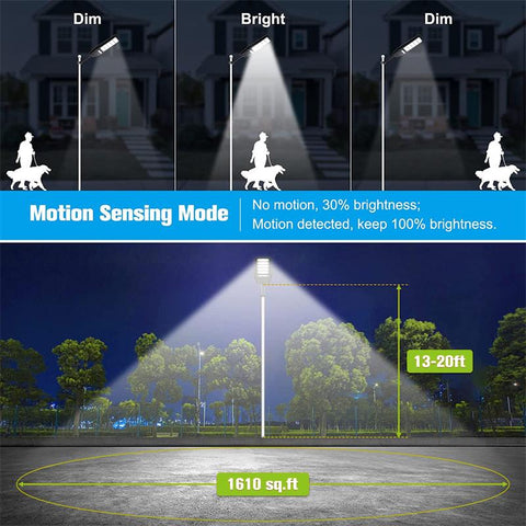 400W Solar Street Light Outdoor 520LED 20000 Lumens Super-TI00819-Veeddydropshipping