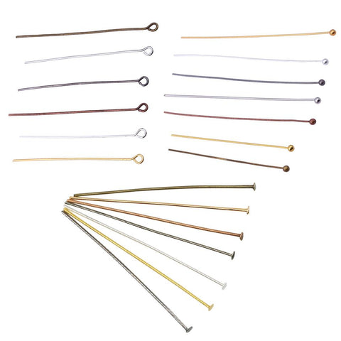 Rhodium Metal Eye Head Pins Findings For Jewelry Making Supplies DIY -JW01616-Veeddydropshipping