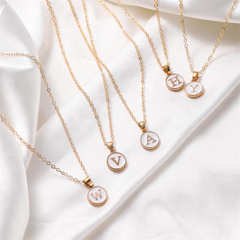 A-Z 26 Letter Initial Necklace for Women Men Couple Fashion-JW01204-Veeddydropshipping