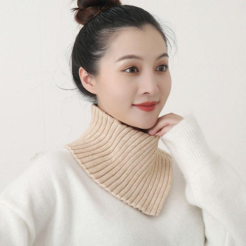 Women Windproof Knitted Fake Collar Scarf Turtleneck-WF01338-Veeddydropshipping