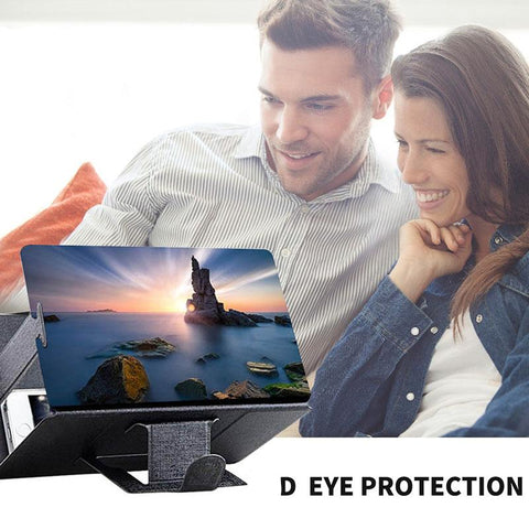 Magnifier for phone Universal 3D Screen HD Video Amplifier Magnifying Glass Stand Bracket-PA00761-Veeddydropshipping
