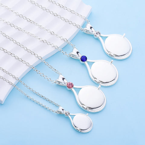 Pendant Necklace Crystal Mermaid for Girls Cute Necklaces-JW01207-Veeddydropshipping