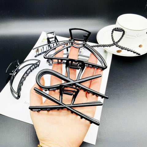 Simple black Claw Crab Elegant Hair Jewelry -JW00527-Veeddydropshipping