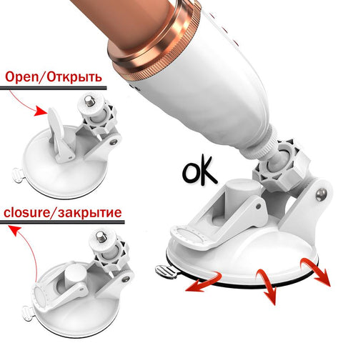 Sex Machine Telescopic Dildo Vibrator and Automatic Up Down Massager -BH01262-Veeddydropshipping
