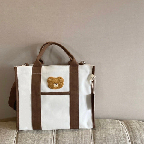 Large Capacity Canvas Mommy Bag Multi-function Women Travel Bag-TB00223-Veeddydropshipping