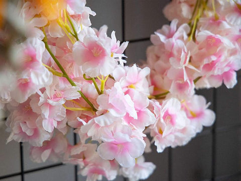 Artificial Sakura Flowers Vine Wedding Garden-HA00680-Veeddydropshipping