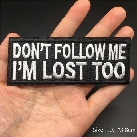 Slogan Embroidery Patch for Clothes-HA00013-Veeddydropshipping
