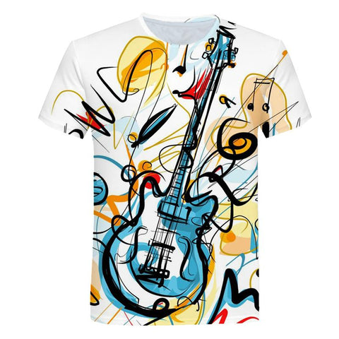 2023 Music Note Baby Boy Girl T Shirts Summer Kids Fashion Casual Tops-TB01139-Veeddydropshipping