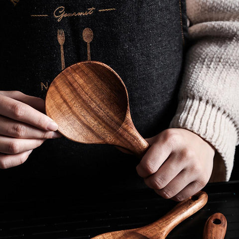 Wood Rice Spoon Rice Paddle Scoop-HA01321-Veeddydropshipping