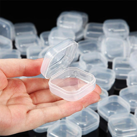 Small Boxes Square Transparent Plastic Box Jewelry -JW01675-Veeddydropshipping