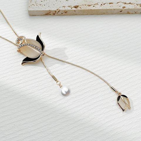 Chain Necklaces for Women Vintage Crystal Tassel Necklaces -JW01293-Veeddydropshipping