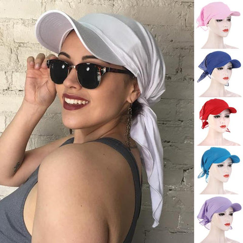 Headscarf Hood Bowknot Long Tail Head Cap-WF01360-Veeddydropshipping