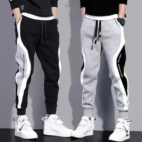 Men Ribbons Harem Jogging Pants Male Slim Fit-MF00373-Veeddydropshipping