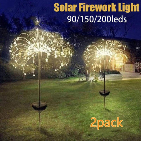 Solar Fireworks Lamp Outdoor Grass Globe Dandelion Flash String Fairy-TI00805-Veeddydropshipping