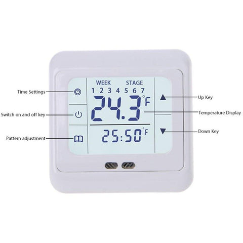 Thermoregulator  Screen Heating Thermostat for Warm Floor Electric Heating System-TI01020-Veeddydropshipping