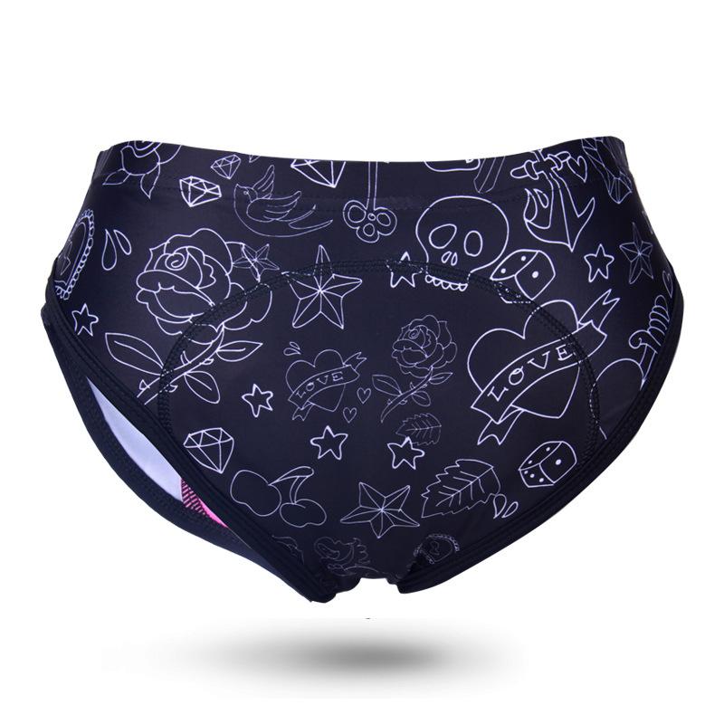 Cycling Underwear Graffiti Print Panties Mountain Bike Women&#39;s Underwear -OS00917-Veeddydropshipping