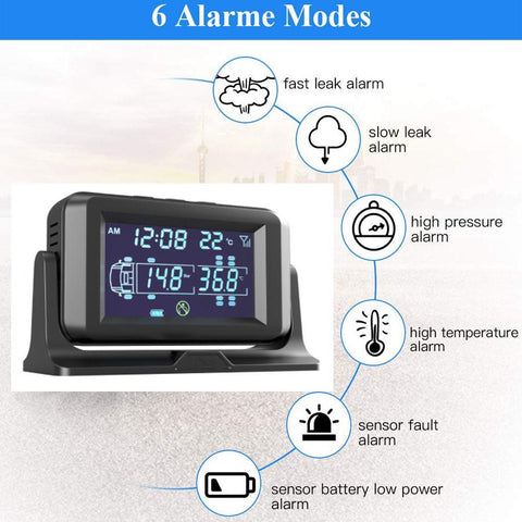 12 sensors Truck Tire Pressure Monitoring System Solar TPMS-AM00589-Veeddydropshipping