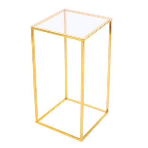 Gold Flower Floor Stand Metal Column Stand-HA01666-Veeddydropshipping