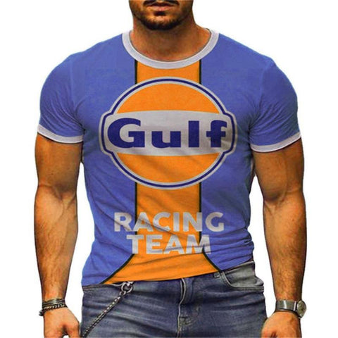Gulf Print Tee Top Short Sleeve Oversized-MF00033-Veeddydropshipping