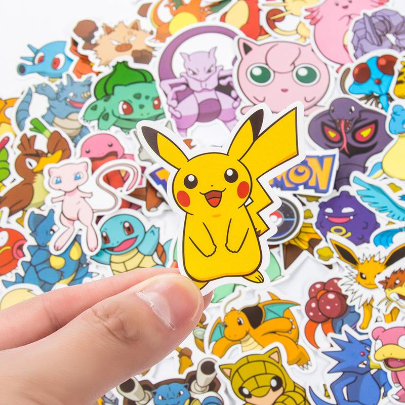 50/100Pcs Pokemon Stickers Kawaii Pikachu Skateboard Bicycle-TB01626-Veeddydropshipping
