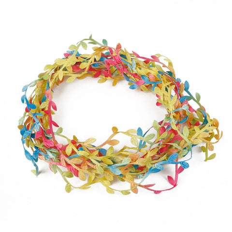 Embroidery Leaves Ribbons Trims Flower For Sewing-HA00188-Veeddydropshipping