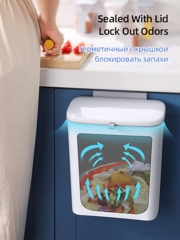 Wall Mounted Hanging Trash Bin For Kitchens-HA01084-Veeddydropshipping