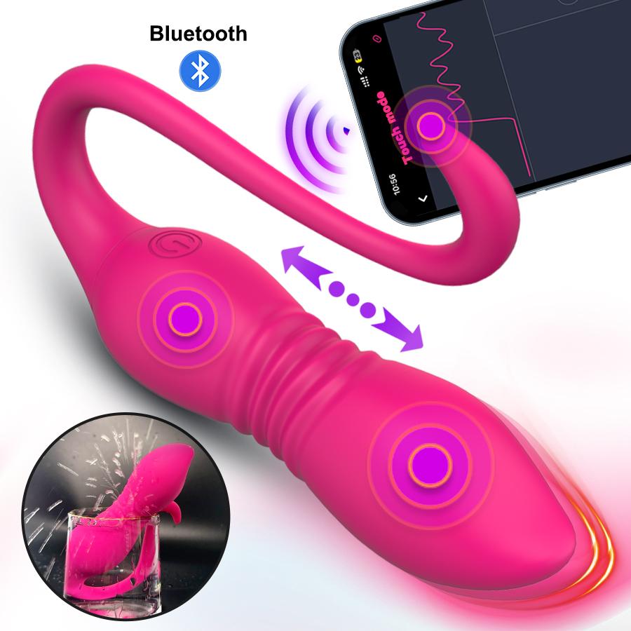 Wireless Bluetooth Telescoping Vibrator for Women Dildo G Spot Clit Stimulator APP -BH01172-Veeddydropshipping