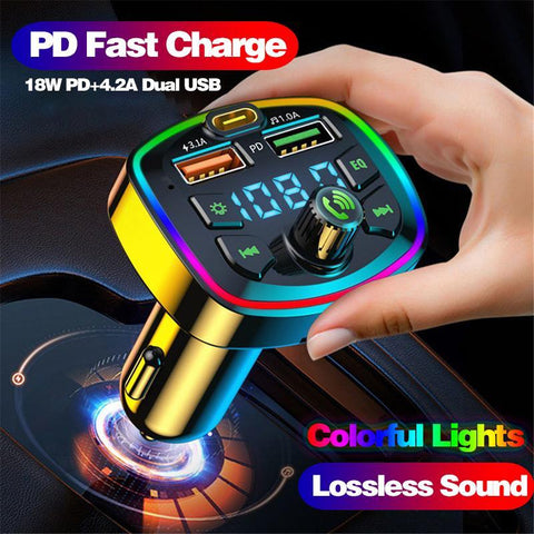 Car Bluetooth 5.0 FM Transmitter PD 18W-PA01160-Veeddydropshipping
