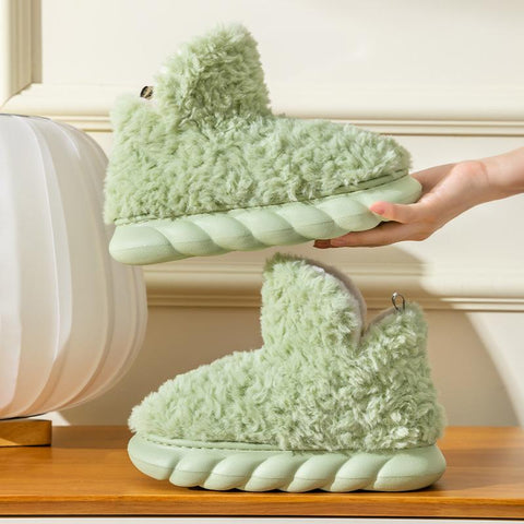 Unisex Cotton Slippers Warm Couple Snow Boots Winter-BS01012-Veeddydropshipping