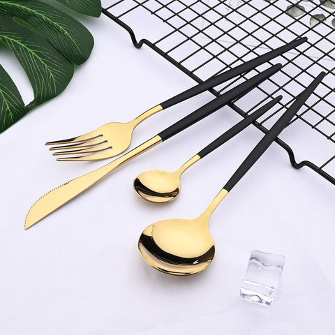 Western Dinnerware Set Fork Knife Spoon Tableware Set-HA01307-Veeddydropshipping
