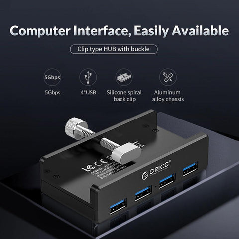 Clip-type Adapter Aluminum USB Multi Splitter-CO00057-Veeddydropshipping