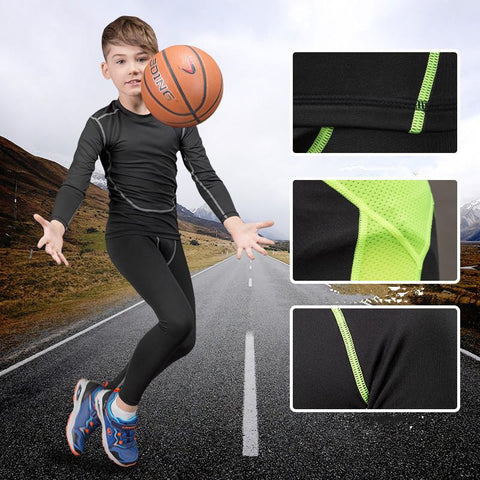 Set Children Plus Velvet Warm Thermo Underwear Masculino-MF01556-Veeddydropshipping
