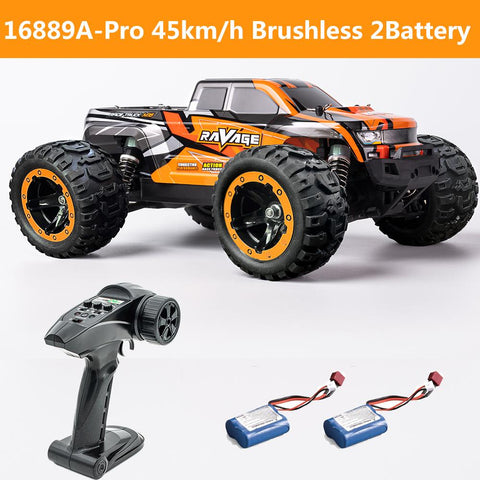 16889A-Pro 1/16 2.4G 4WD 45km/h RC Car Brushless Motor Vehicle with LED Light-TB01463-Veeddydropshipping