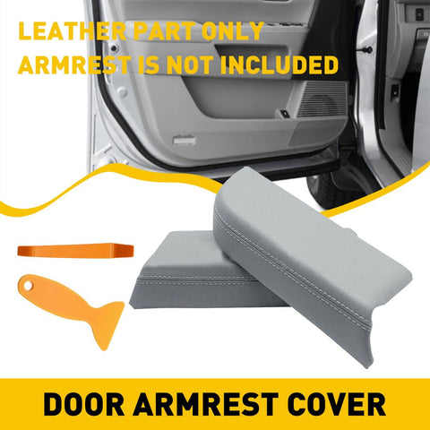 For Honda Pilot 2009-2015 Front Rear Door Armrest Leather Covers Black-AM00048-Veeddydropshipping